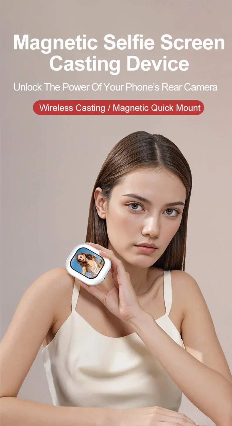 2.01-inch Clear Vlog Selfie Monitor Screen for Phone Rear Camera Selfie Live Stream Wireless Connection Video Recording New Gift 1 - Buy Your Wish