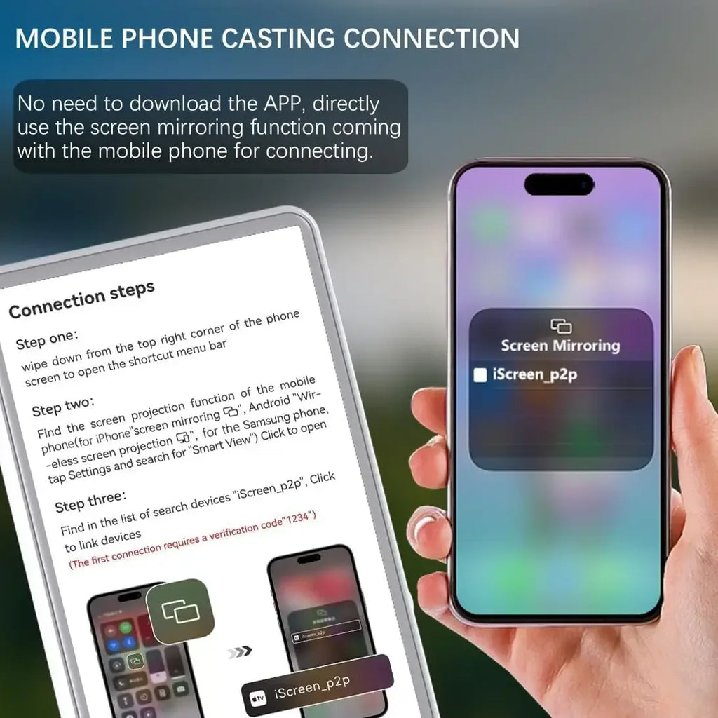 Selfie Monitor Screen for iPhone 12-16 Magnetic Back Camera Vlog Monitor Using Phone Rear Camera for Selfie Vlog, Live Streaming - Buy Your Wish