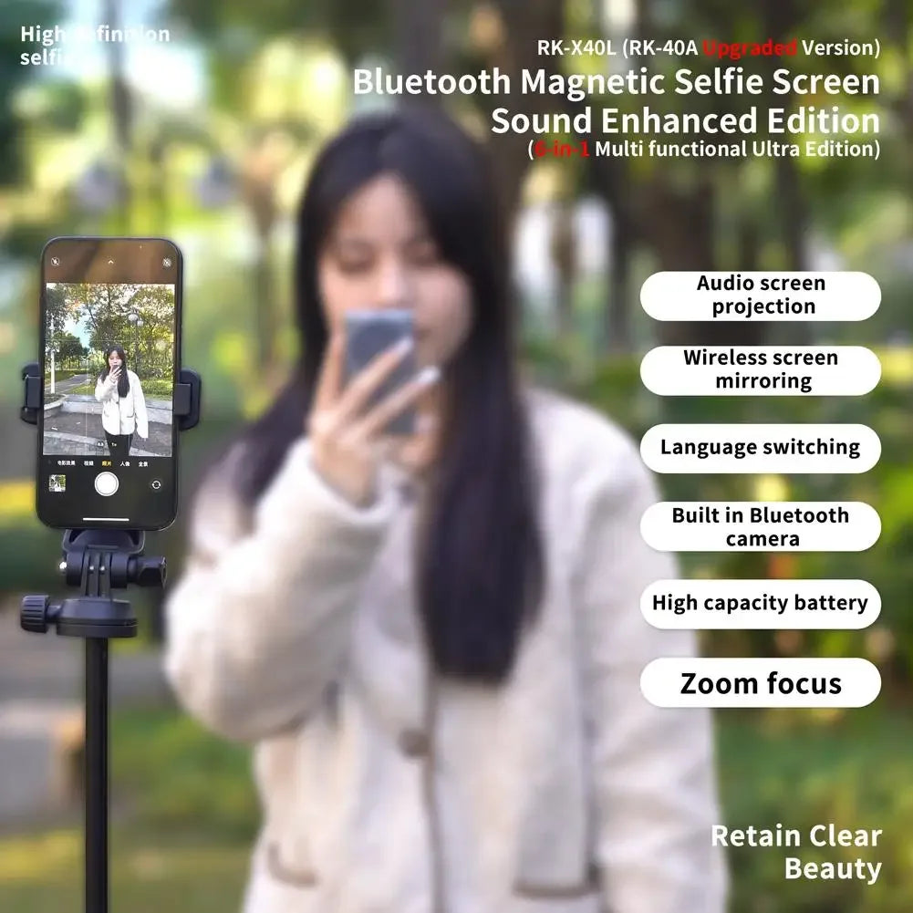 Selfie Monitor Screen Rear Camera Vlog Live Stream Video Recording Wireless Outdoor Selfie Tool Smartphone Magnetic Accessories - Buy Your Wish