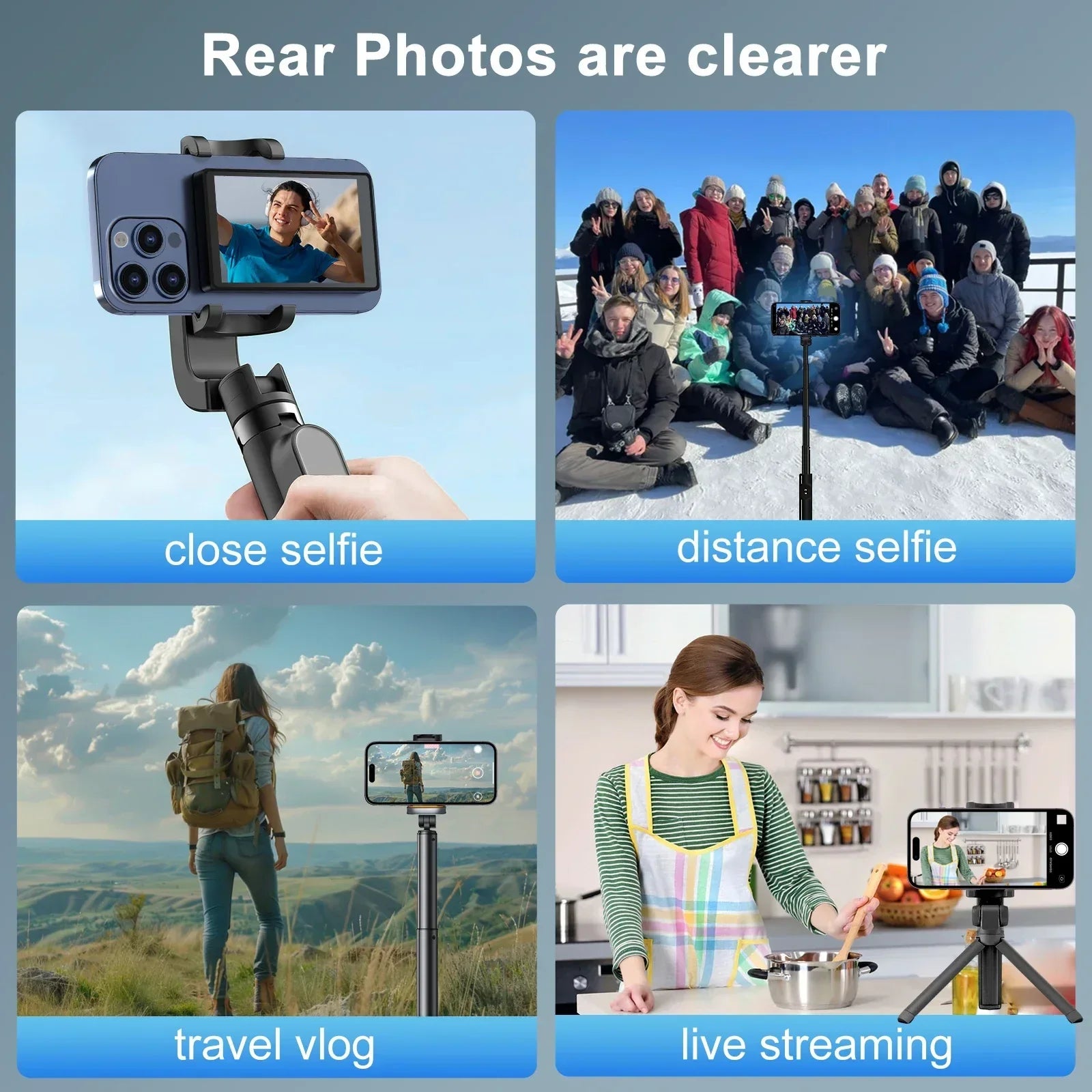 Wireless Selfie Monitor Screen,Magnetic 4K Selfie Monitor Screen With Vlog Live Stream /Selfies ,For iPhone/Android - Buy Your Wish